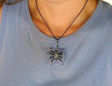 Beaded spider necklace