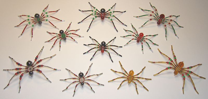 Beaded Christmas Spiders